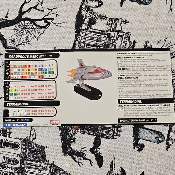 Marvel Wizkids Heroclix - M17-V001 - Deadpool's Merc Jet Vehicle Figure Limited - Picture 8 of 8